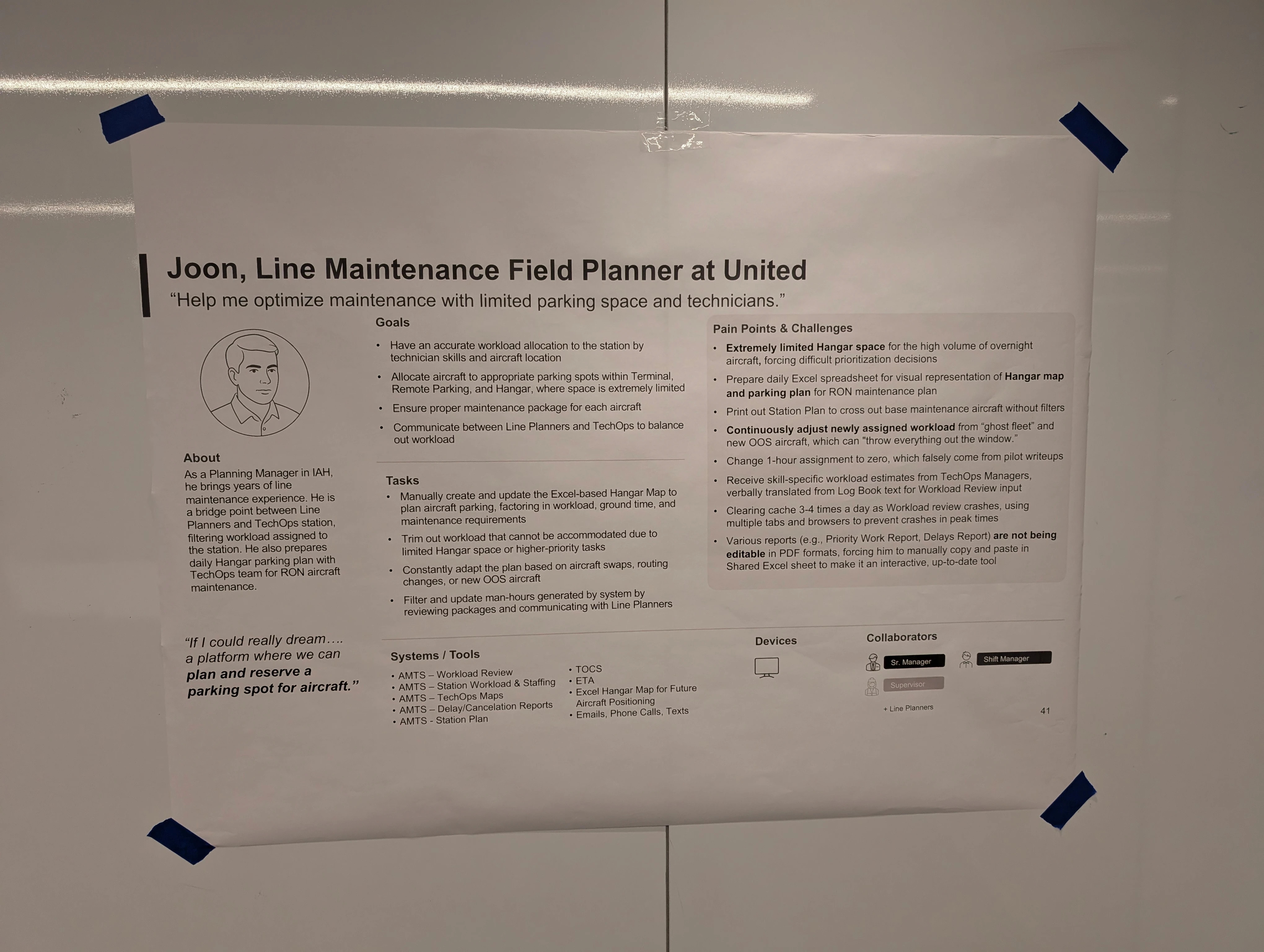 Field planner persona - Joon